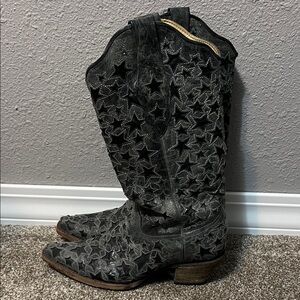 Black Star-Patterned Women's Cowboy Boots by Corral Boots